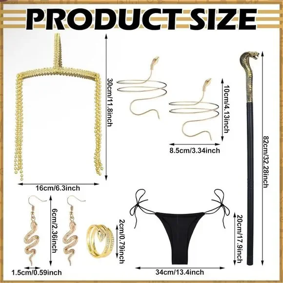 Women’s Cleopatra Halloween Costume Sexy Egypt Costume Egyptian Cosplay Size 2X - Picture 8 of 9